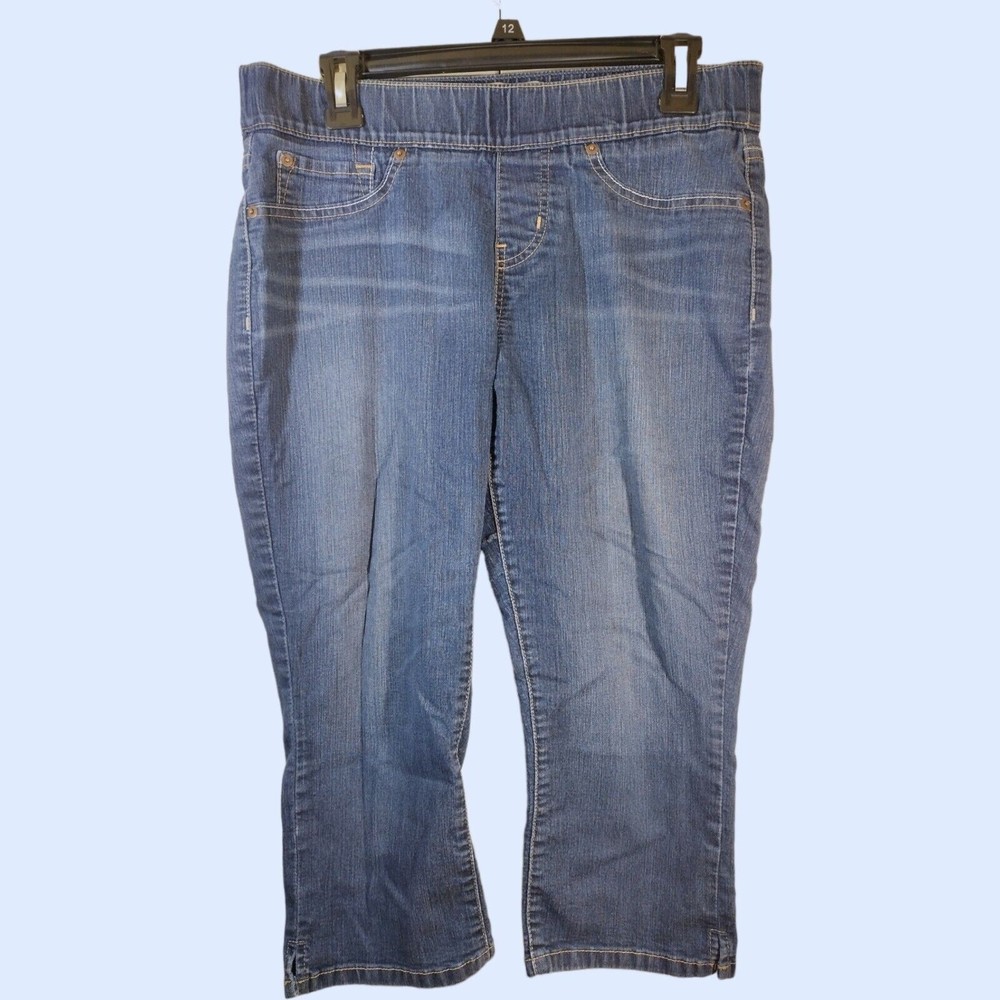 Signature Levi Strauss Women's Size 10 Stretchy Waist Casual Cropped Ankle Jeans